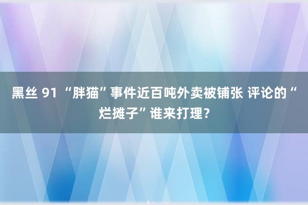 黑丝 91 “胖猫”事件近百吨外卖被铺张 评论的“烂摊子”谁来打理？