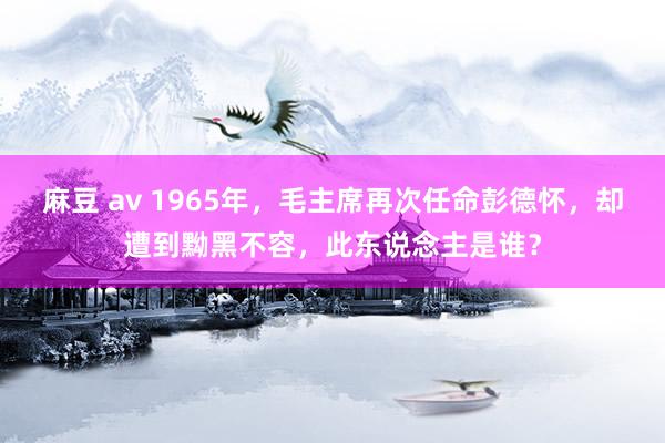 麻豆 av 1965年，毛主席再次任命彭德怀，却遭到黝黑不容，此东说念主是谁？