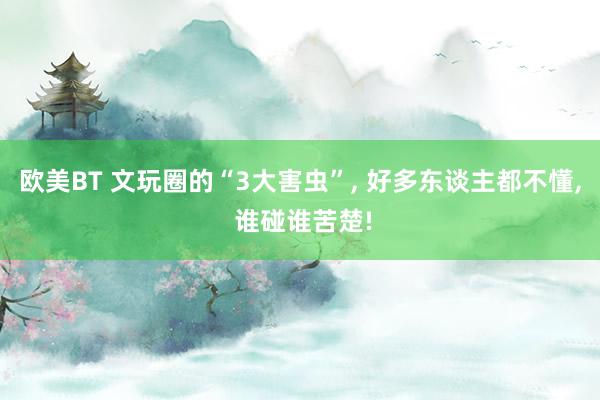 欧美BT 文玩圈的“3大害虫”, 好多东谈主都不懂, 谁碰谁苦楚!