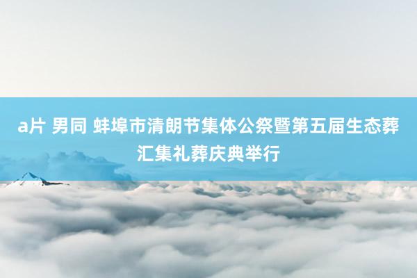 a片 男同 蚌埠市清朗节集体公祭暨第五届生态葬汇集礼葬庆典举行